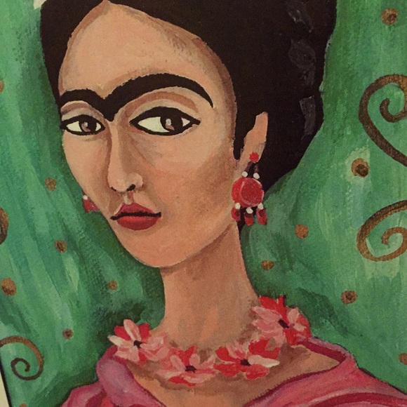 PRINT Frida Kahlo in Pink & Green - Picture 4 of 4